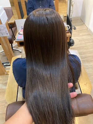 お客様髪質改善データ1517（ラベンダーグレージュ）