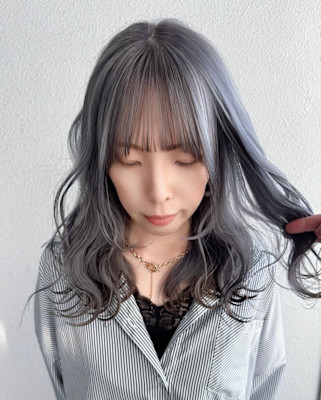 バイカラー_ツートンカラー_グレーアッシュ_シルバーカラー