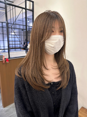 池袋 透明感カラー 髪質改善 レイヤー ベージュ♪