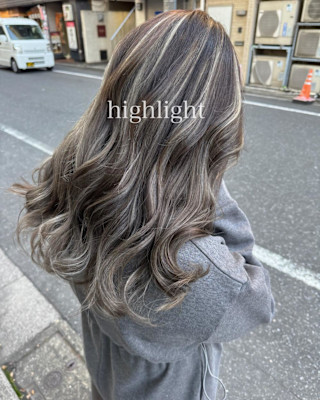 1.5回ブリーチハイライトグレージュ【錦糸町北口】