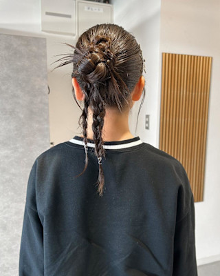 【hinari】#カチモリヘア #ポニーテールアレンジ 