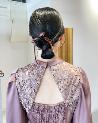 【hinari】#お呼ばれヘア #タイトヘアスタイル