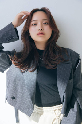 〈江戸桃海〉顔周りレイヤー/レイヤー/ブラウンカラー/吉祥寺