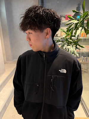 ツイストスパイラルパーマ　ニュアンスパーマ　ツーブロック