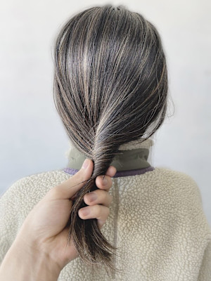 20代30代艶感ストレート♪髪質改善カラーハイライトグレージ