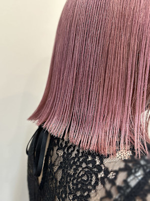 20代30代40代ピンクアッシュ髪質改善カラー艶感ストレート