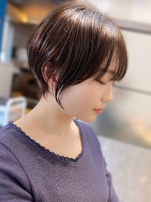 20代30代40代髪質改善カラーミルフィーユ透明感耳掛け小顔