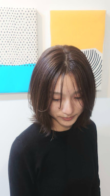 外はねボブ×ノーズライン前髪