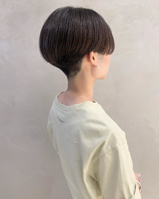 髪質改善カラー/ハンサムショート/刈り上げ女子