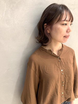 インナーカラーピンク/インナーカラー/ボブ