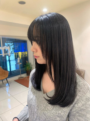 冬の暗めツヤカラー