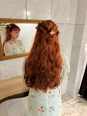 結婚式ヘア/ハーフアップ/卒業式ヘア/クラシカルヘアアレンジ