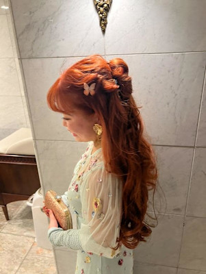 結婚式ヘア/ハーフアップ/卒業式ヘア/クラシカルヘアアレンジ