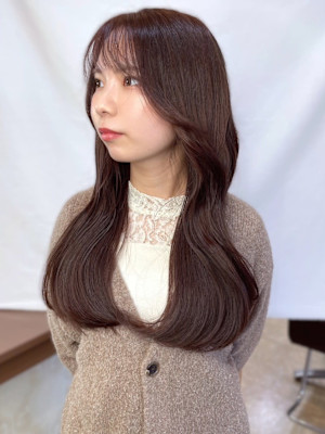 【MICHI富田店　古作蓮】チョコレートブラウン　くびれヘア