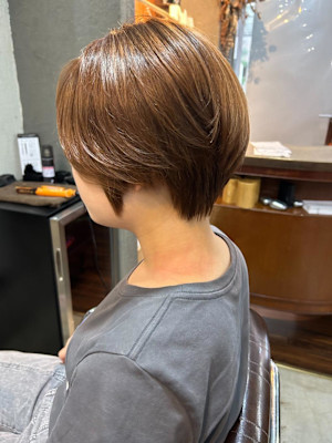 【松戸BULL】艶髪ショートボブ×ミルキーベージュ