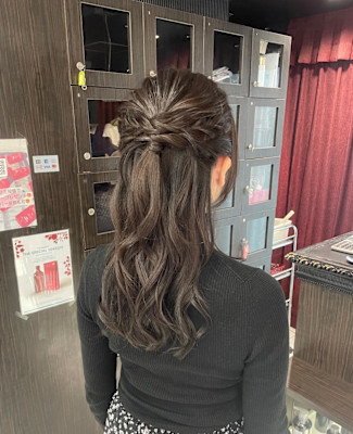 ハーフアップアレンジ／錦糸町北口