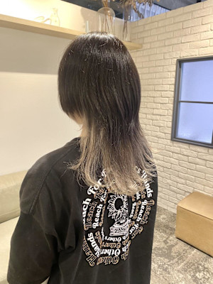 黒髪/ボブウルフ/ネビージュ/小顔/ワンレン/仙台/髪質改善