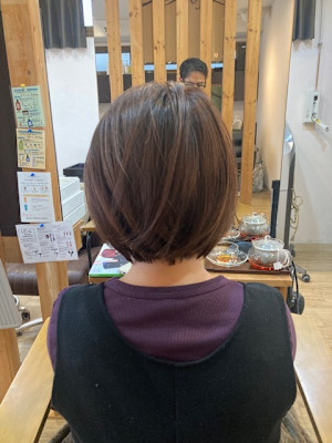 お客様髪質改善データ1525（ノンジアミンカラー）