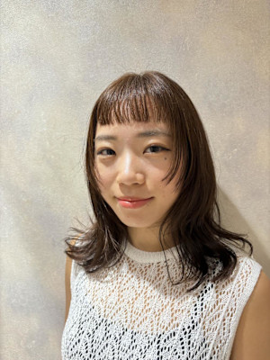 オリーブベージュカラー/透明感カラー/オリーブグレージュ