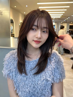 髪質改善暗髪フレンチカジュアルロング美髪【Zina 福岡天神