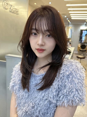 髪質改善グレーアッシュレイヤーセミロング*西荻窪