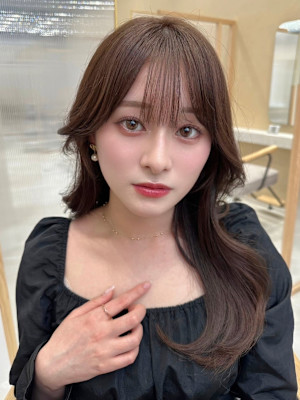 髪質改善レイヤーロング韓国風カール美髪*Zina博多