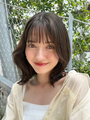 髪質改善オリーブグレージュボブルフ美髪Zina池袋
