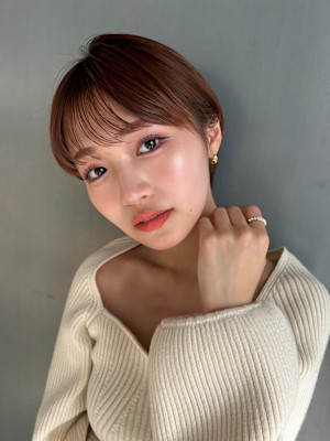 髪質改善斜めバング小顔ショート美髪*Zina池袋