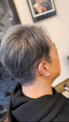 メンズ脱白髪染めハイライトカラー