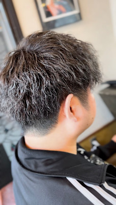 ブリーチ+メンズツイストスパイラルパーマ