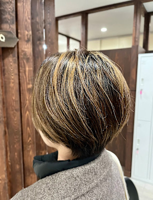 ハイライト（白髪ぼかしカラー）ウィービングカラー7