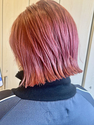 ケアブリーチ/コーラルピンク/切りっぱなし