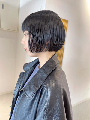 【rizu】ブルーブラック/ミニボブ/ボブ