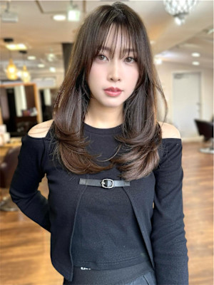 レイヤーカットレイヤーロング吉祥寺韓国
