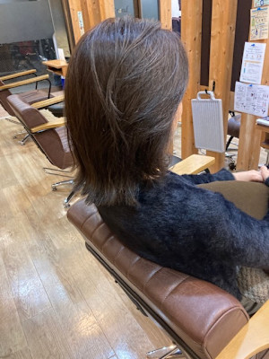 お客様髪質改善データ1534（ブリーチ毛トーンダウン）