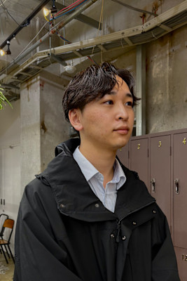 メンズ毛流れセンターパート　ニュアンスパーマ