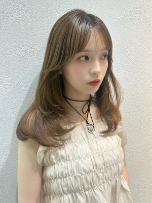 髪質改善くすみネビージュレイヤーミディ*Zina梅田茶屋町