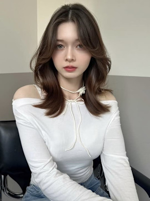 髪質改善黒髪ミディアムレイヤー美髪*Zina梅田茶屋町