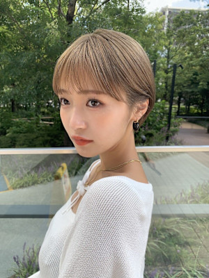 髪質改善透けグレージュショート美髪*Zina梅田茶屋町