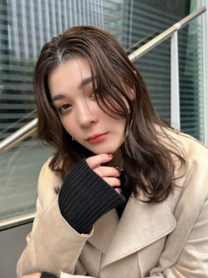 髪質改善前髪なしアッシュブラウン美髪*Zina梅田茶屋町