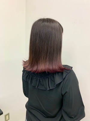 裾カラー　レッド