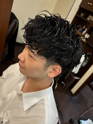 ツーブロック　マッシュ