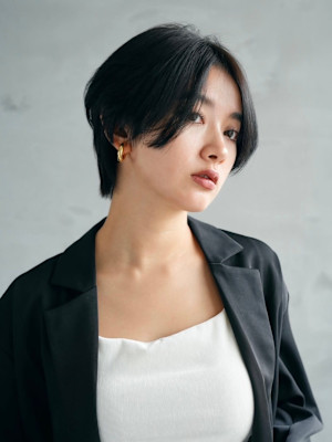 髪質改善ダークネビージュショート美髪*Zina千早