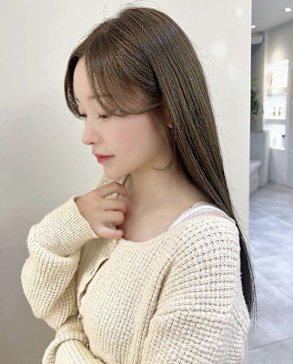 髪質改善ハイトーンアッシュオリーブ美髪*Zina川崎