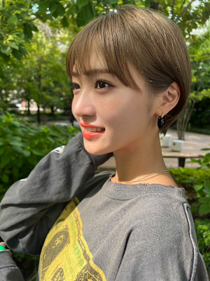 髪質改善小顔ミルクティーベージュショート*サンシャイン通り