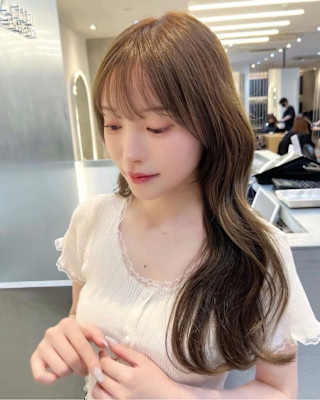 髪質改善くすみベージュウェーブ小顔ロング*サンシャイン通り