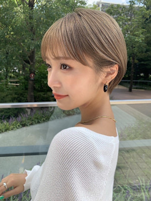 髪質改善.オリーブベージュショート美髪*池袋サンシャイン通り