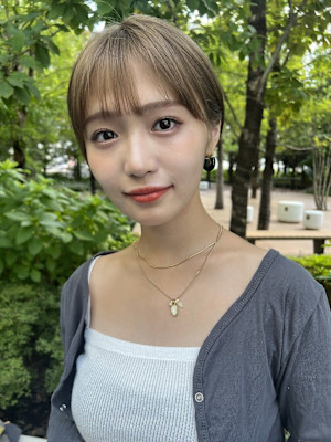 前髪ありことりベージュマッシュショート*池袋サンシャイン通り