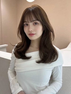 髪質改善小顔レイヤーベージュロング美髪*Zina高槻