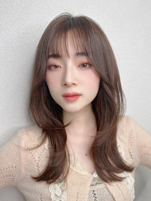 髪質改善セミロングボブルフカット美髪*Zina高槻